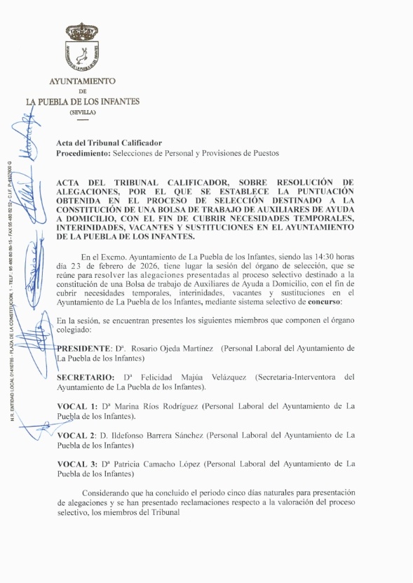 Acta Calificación Bolsa SAD Alegaciones F_001